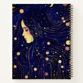 Journal Femme Céleste Déesse Lune Étoiles (Dos)