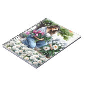 Journal Femme dans un jardin fleuri (Côté gauche)