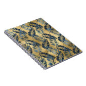 Journal feuille de palmier bleu or (Côté Droit)