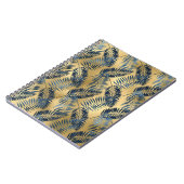Journal feuille de palmier bleu or (Côté gauche)