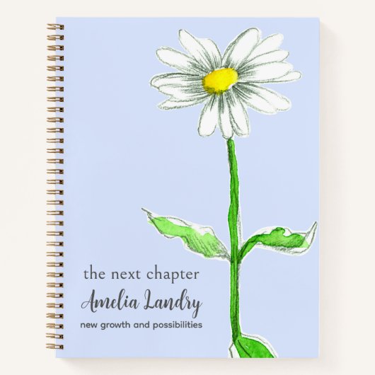 Journal Fleur d'Anniversaire d'Avril Shasta Daisy (Devant)