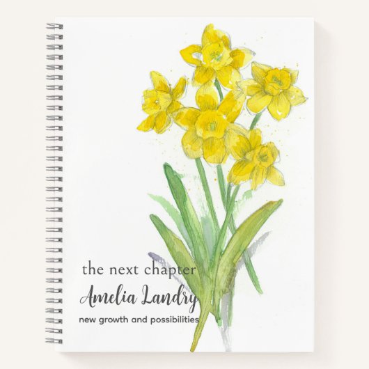 Journal Fleur d'Anniversaire de Mars Jonquilles (Devant)