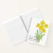Journal Fleur d'Anniversaire de Mars Jonquilles (Intérieur)