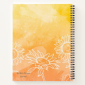 JOURNAL FLORAL 8,5 X 11 CARNET SPIRAL (Dos)