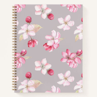 Journal Floral à la Fleur de Cerisier Rose Mindful