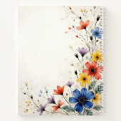 Journal floral à reliure spirale Fleurs sauvages (Dos)