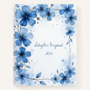 Journal floral à reliure spirale Fleurs sauvages B