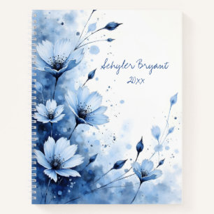 Journal floral à reliure spirale Fleurs sauvages B