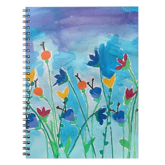 Journal Floral Aquarelle Vierge (Devant)