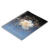 Journal floral bleu de gratitude (Côté gauche)