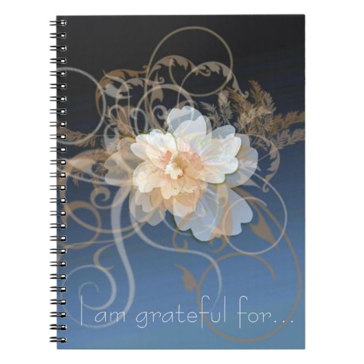 Journal floral bleu de gratitude (Devant)