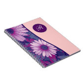 Journal floral de carnet de monogramme (Côté Droit)