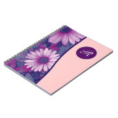 Journal floral de carnet de monogramme (Côté gauche)