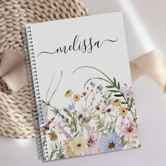 Journal floral de printemps doux personnalisé
