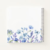 Journal floral Fleur sauvage bleu personnalisé (Dos)
