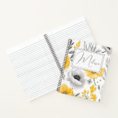 Journal floral gris jaune romantique personnalisé (Intérieur)