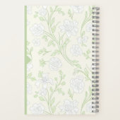 Journal floral jaune ensoleillé Fleurs blanches jo (Verso)