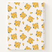 Journal floral jaune personnalisé (Dos)