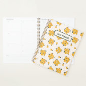 Journal floral jaune personnalisé 2025 (Devant avec enveloppe)