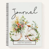 Journal floral personnalisé Boho Bicycle (Devant)