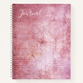 Journal floral rose (Devant)