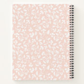 Journal floral rose doux personnalisé (Dos)