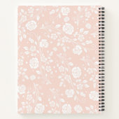 Journal floral rose doux personnalisé (Dos)