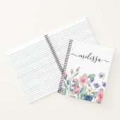 Journal floral rose doux personnalisé (Intérieur)