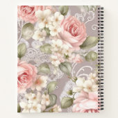 Journal floral Rose romantique personnalisé (Dos)