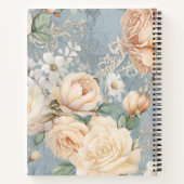 Journal floral Rose romantique personnalisé (Dos)