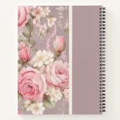 Journal floral rose rose pâle personnalisé (Dos)