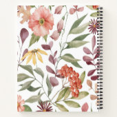 Journal floral vert rose personnalisé (Dos)