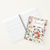 Journal floral vert rose personnalisé (Intérieur)