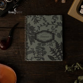 Journal floral vert sauge Herbier botanique