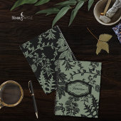 Journal floral vert sauge Herbier botanique