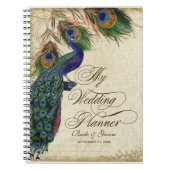 Journal formel de paon et de wedding planner de (Devant)