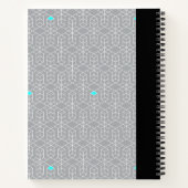 Journal géométrique des puces personnalisable noir (Dos)