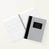 Journal géométrique des puces personnalisable noir (Intérieur)