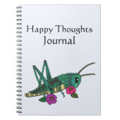 Journal Grasshopper Motif Happy Thoughts (Devant)
