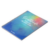 Journal Gratitude Arc-en-ciel Aquarelle Nuages Nom (Côté gauche)