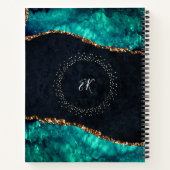 Journal Gratitude Green Agate Gold Parties scintil (Dos)