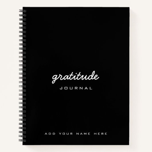 journal Gratitude noir blanc (Devant)