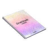 Journal Gratitude Pink Purple Aquarelle Monogramme (Côté Droit)