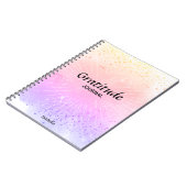 Journal Gratitude Pink Purple Aquarelle Monogramme (Côté gauche)