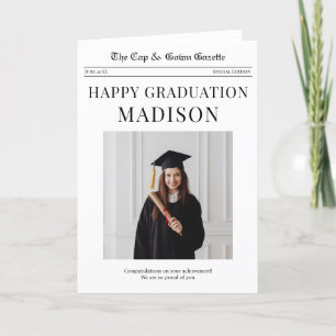 Journal Happy Graduation carte de voeux