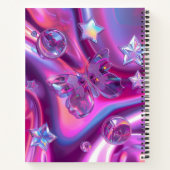 Journal holographique Y2K | Chrome Étoiles & Papil (Dos)