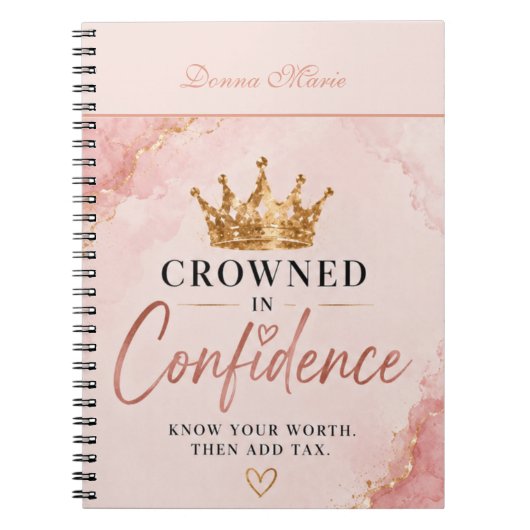Journal Inspirant Couronné de Confiance (Devant)