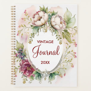 Journal Intime Calendrier Fleur Personnalisé Vinta
