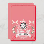 Journal Jubilé 2 Photo 1er anniversaire Invitation (Devant / Derrière)