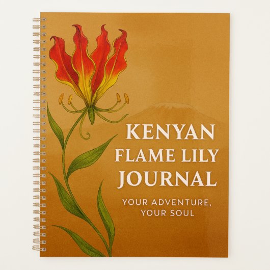 Journal Kenyan Flame Lily – Cahier de l'âme (Devant)